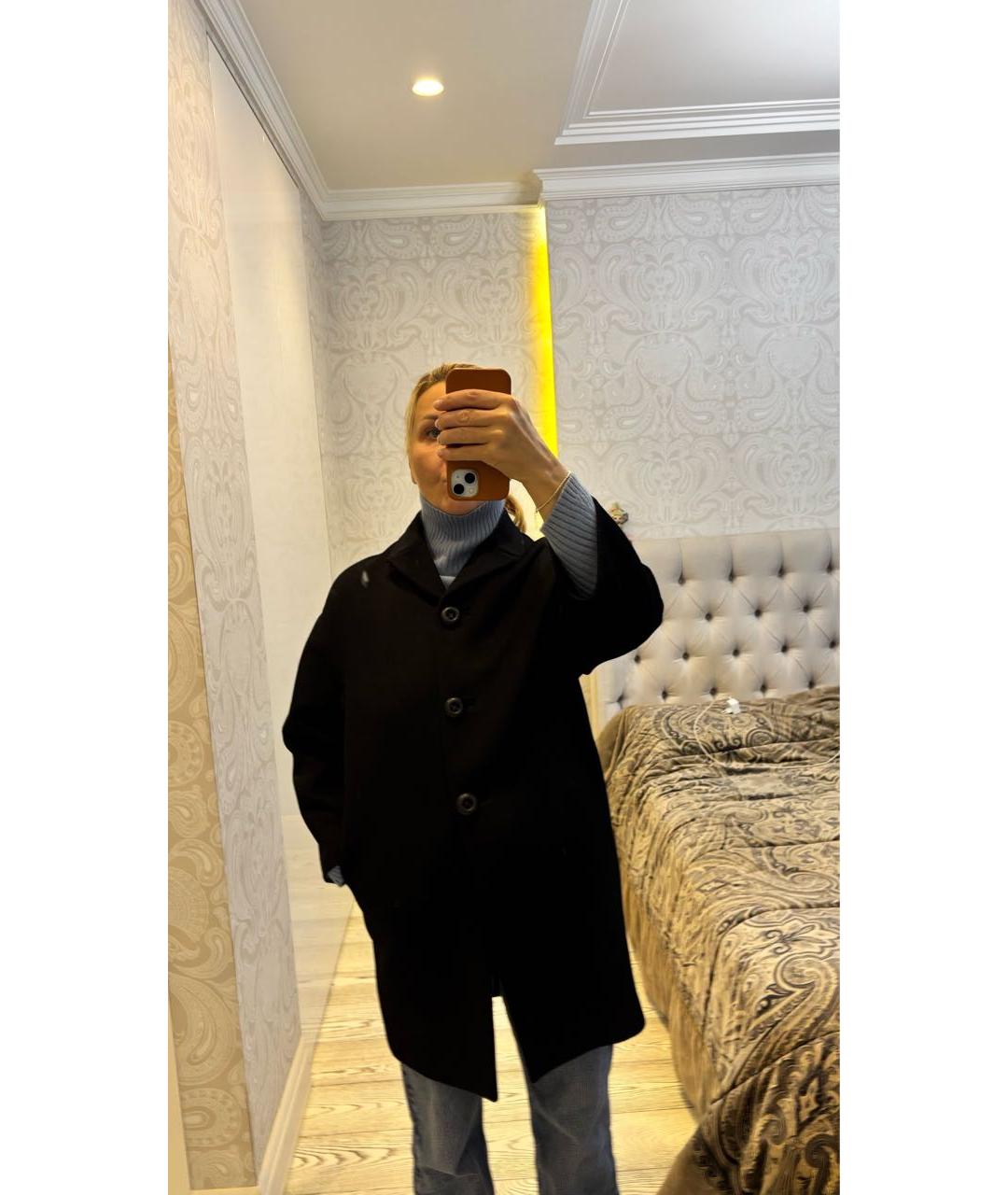 PRADA Черное шерстяное пальто, фото 6