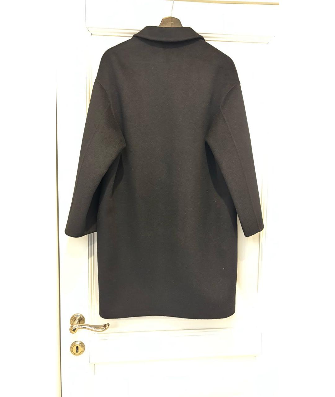 PRADA Черное шерстяное пальто, фото 2