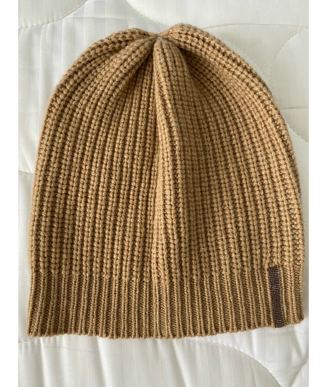 BRUNELLO CUCINELLI Бежевая кашемировая шапка, фото 5