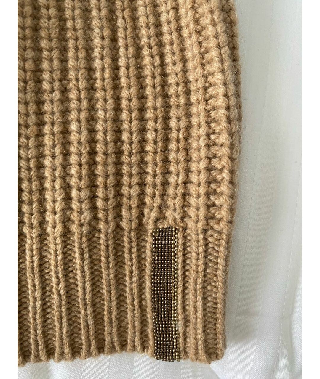 BRUNELLO CUCINELLI Бежевая кашемировая шапка, фото 3