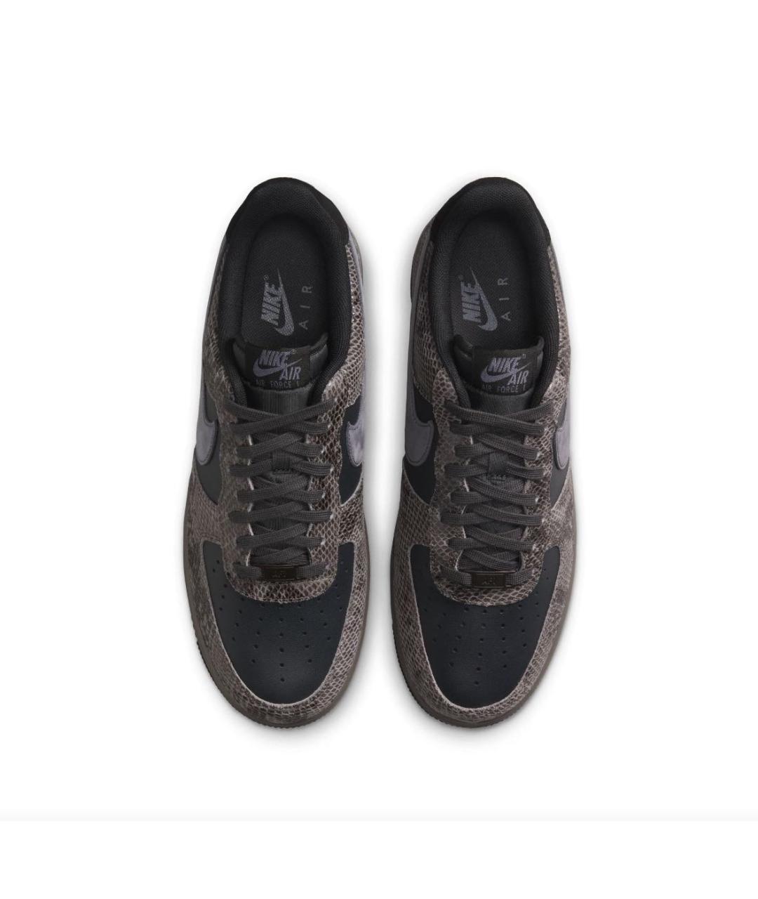 NIKE Коричневые кожаные низкие кроссовки / кеды, фото 3