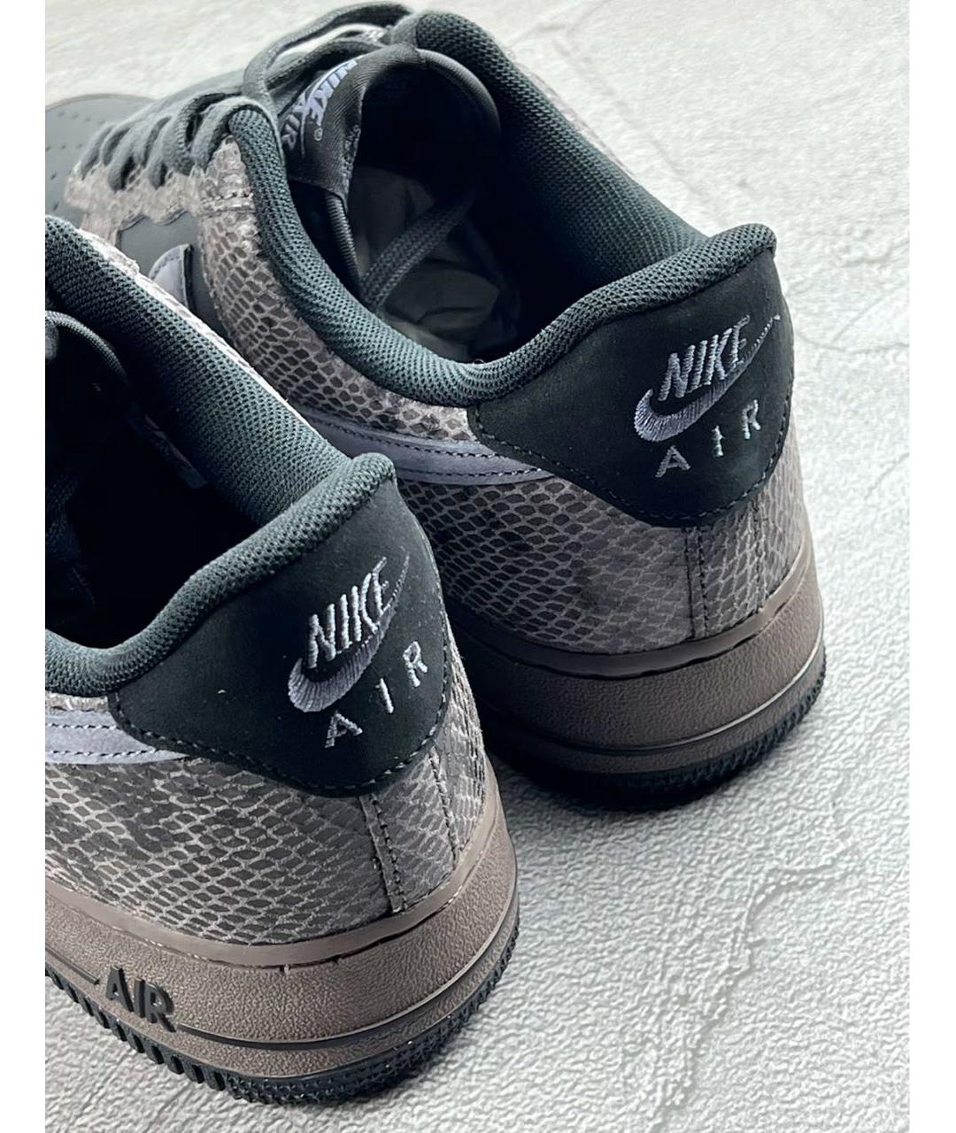 NIKE Коричневые кожаные низкие кроссовки / кеды, фото 5