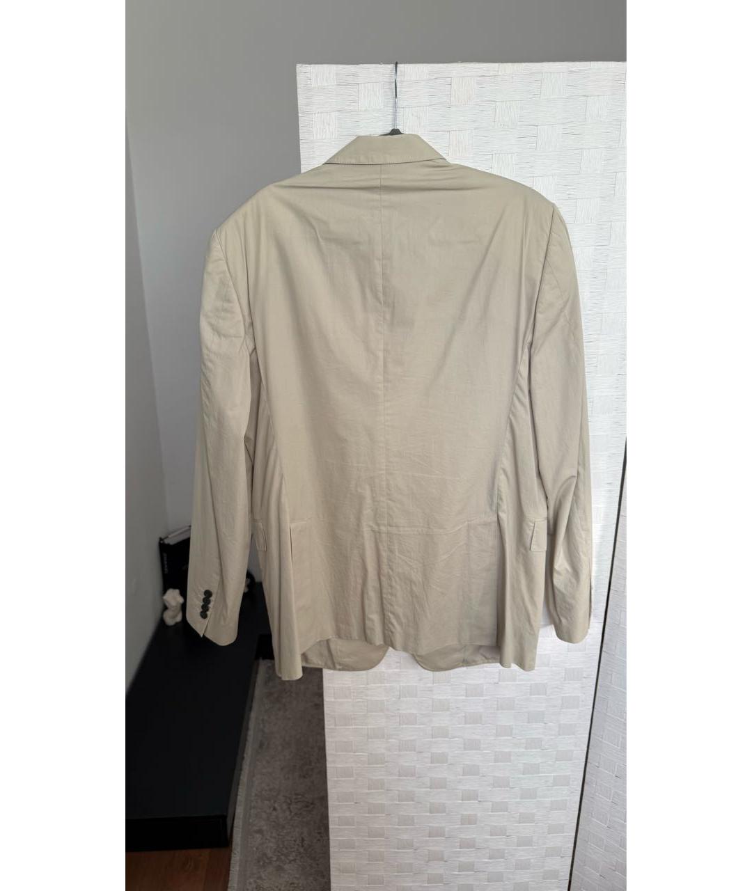 BURBERRY Бежевый хлопковый пиджак, фото 2