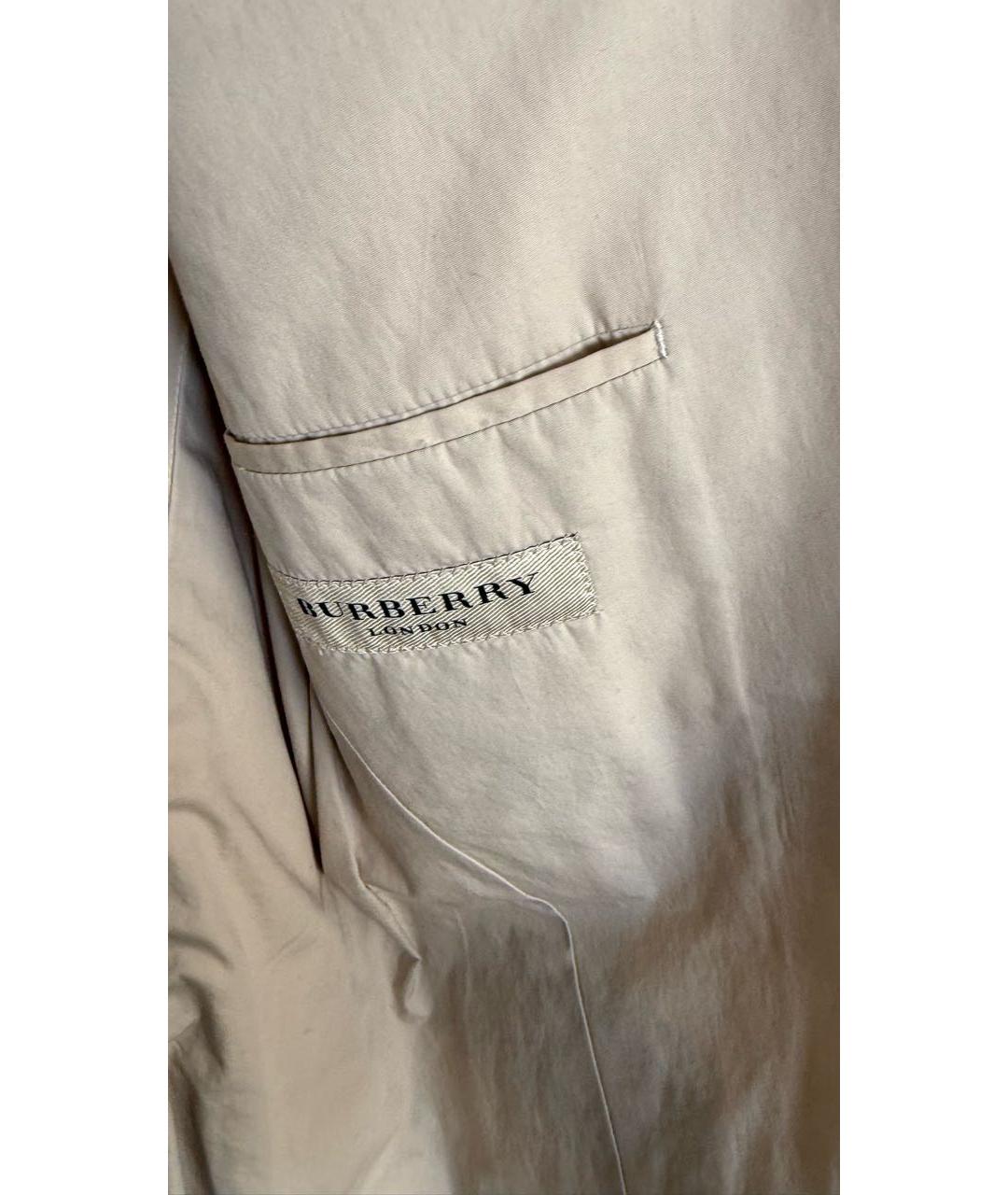 BURBERRY Бежевый хлопковый пиджак, фото 3