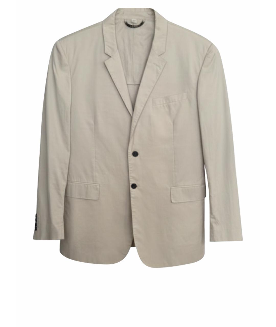 BURBERRY Бежевый хлопковый пиджак, фото 1