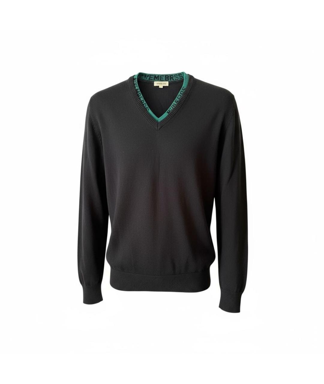 BIKKEMBERGS Темно-синий шерстяной кардиган, фото 6