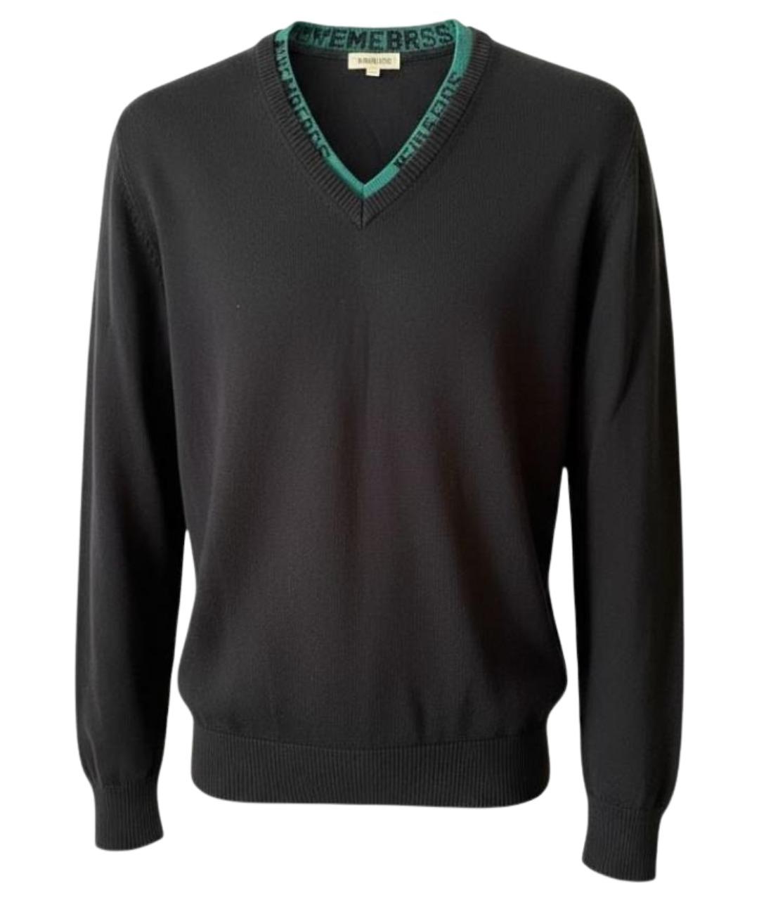 BIKKEMBERGS Темно-синий шерстяной кардиган, фото 1