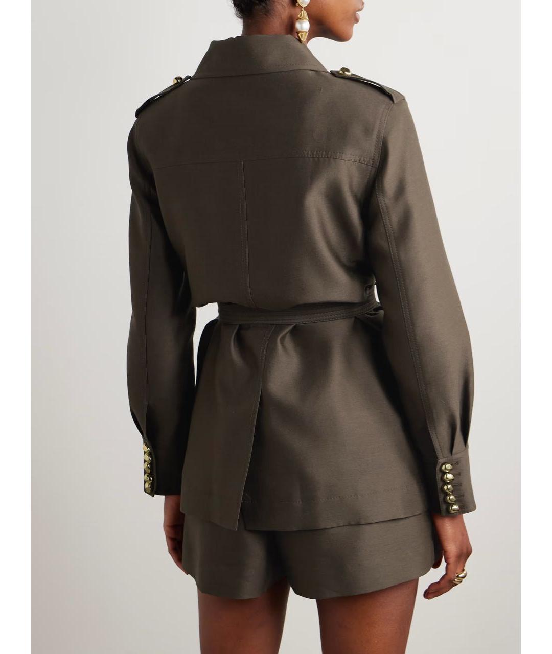 ZIMMERMANN Коричневый шерстяной жакет/пиджак, фото 6