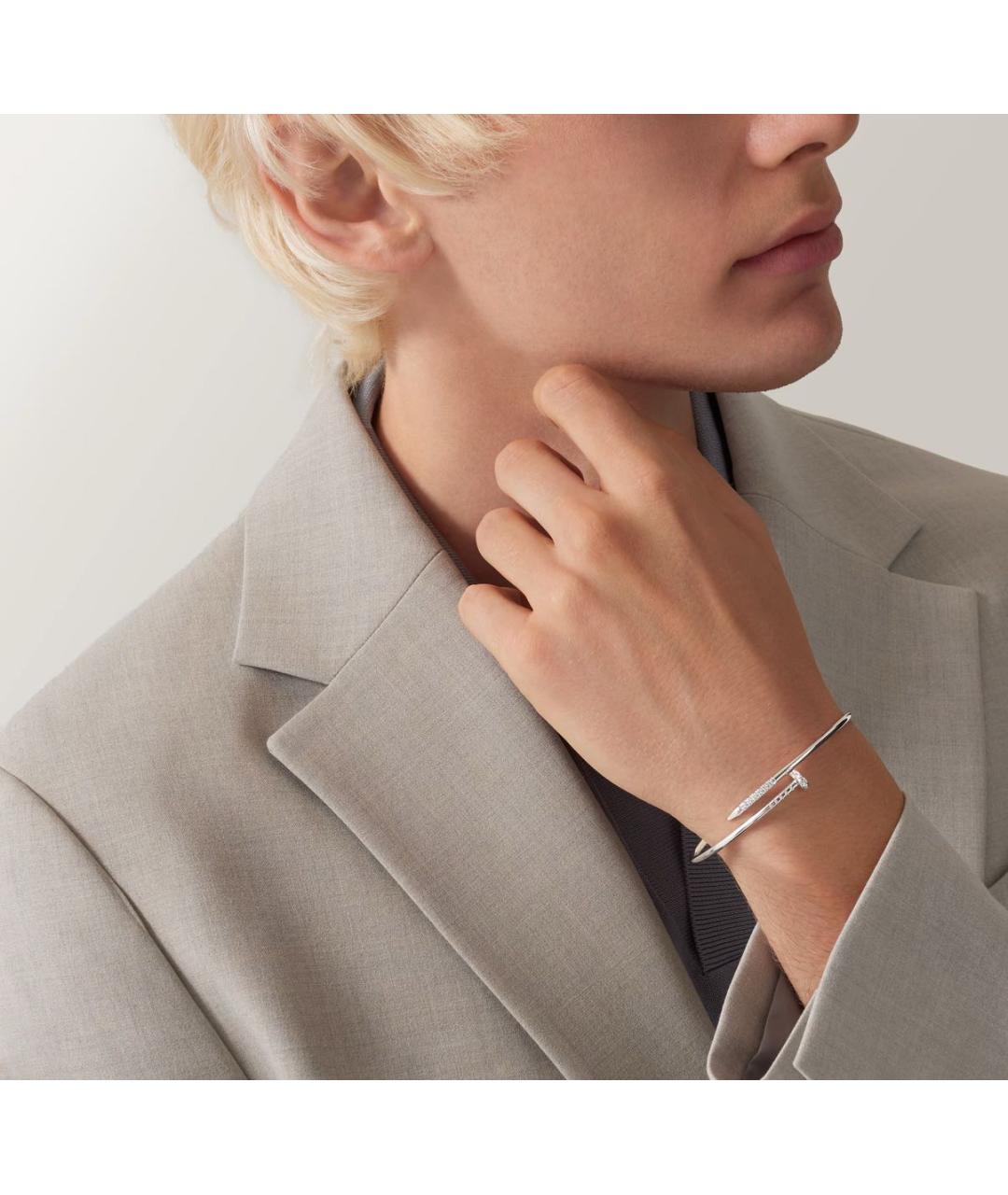 CARTIER Серебрянный браслет из белого золота, фото 2