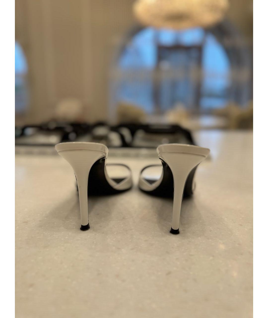 GIUSEPPE ZANOTTI DESIGN Белые мюли из лакированной кожи, фото 7