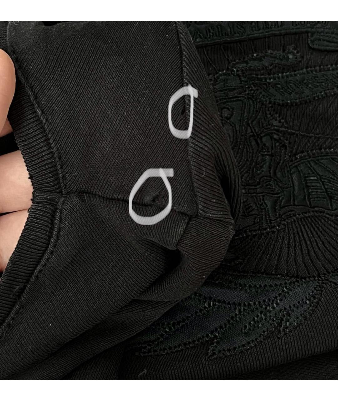 BURBERRY Черная хлопковая футболка, фото 5