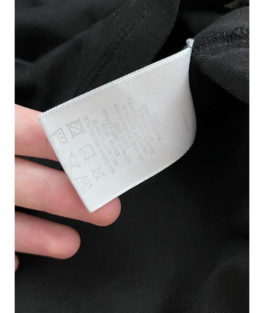 BURBERRY Черная хлопковая футболка, фото 4