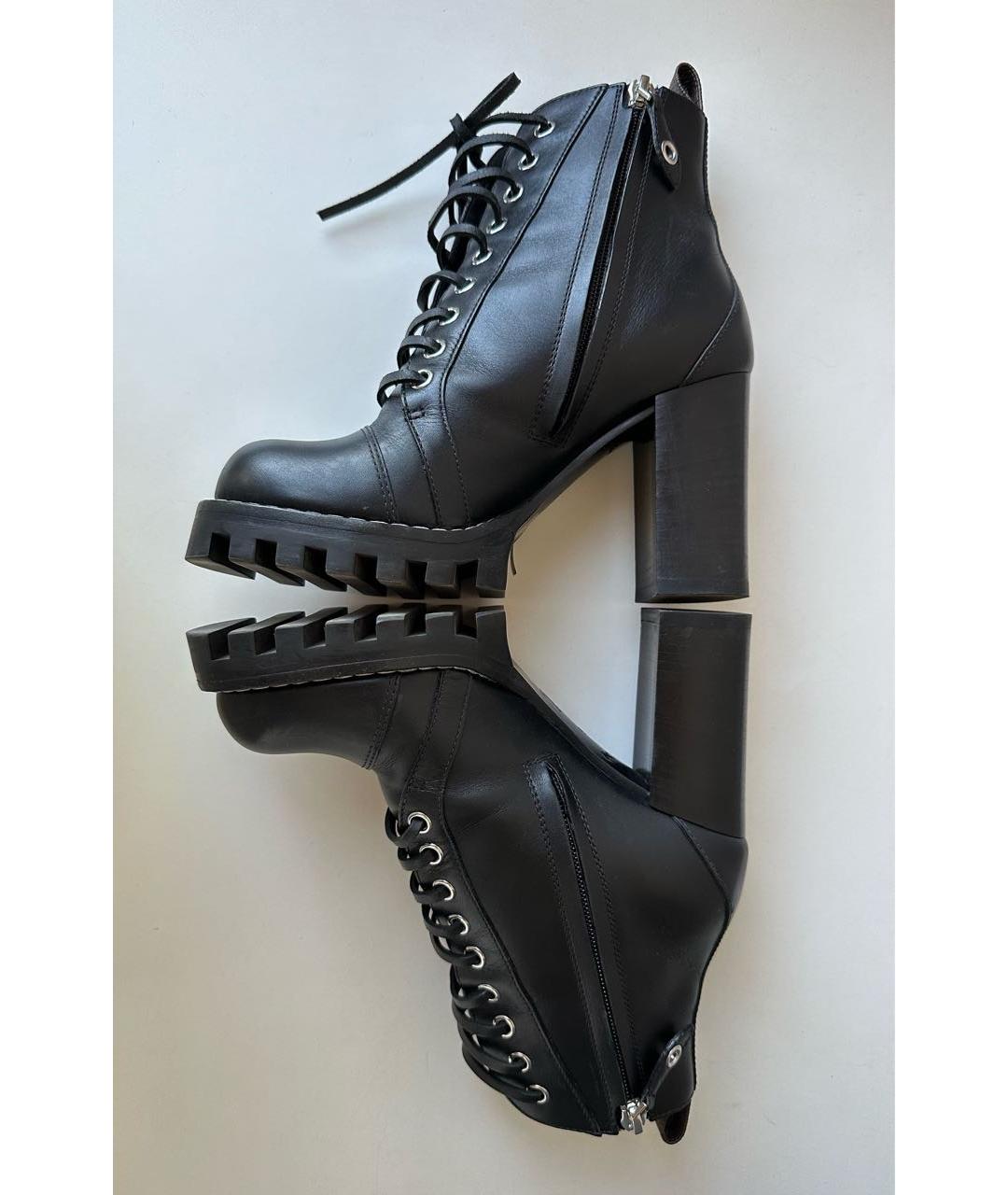 LOUIS VUITTON Черные кожаные ботильоны, фото 5