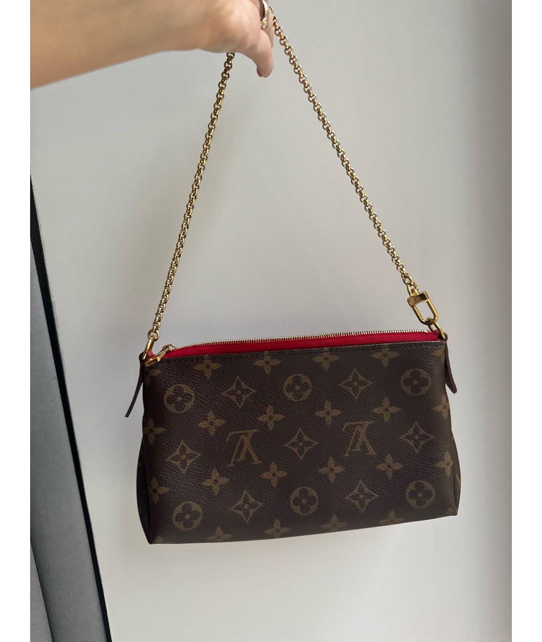 LOUIS VUITTON Коричневая сумка с короткими ручками, фото 2