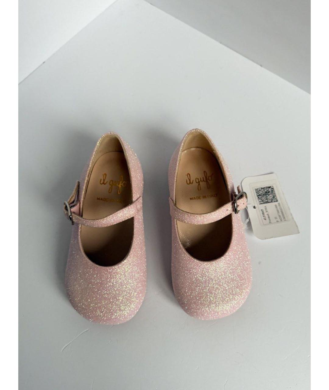 IL GUFO Розовые кожаные балетки и туфли, фото 2