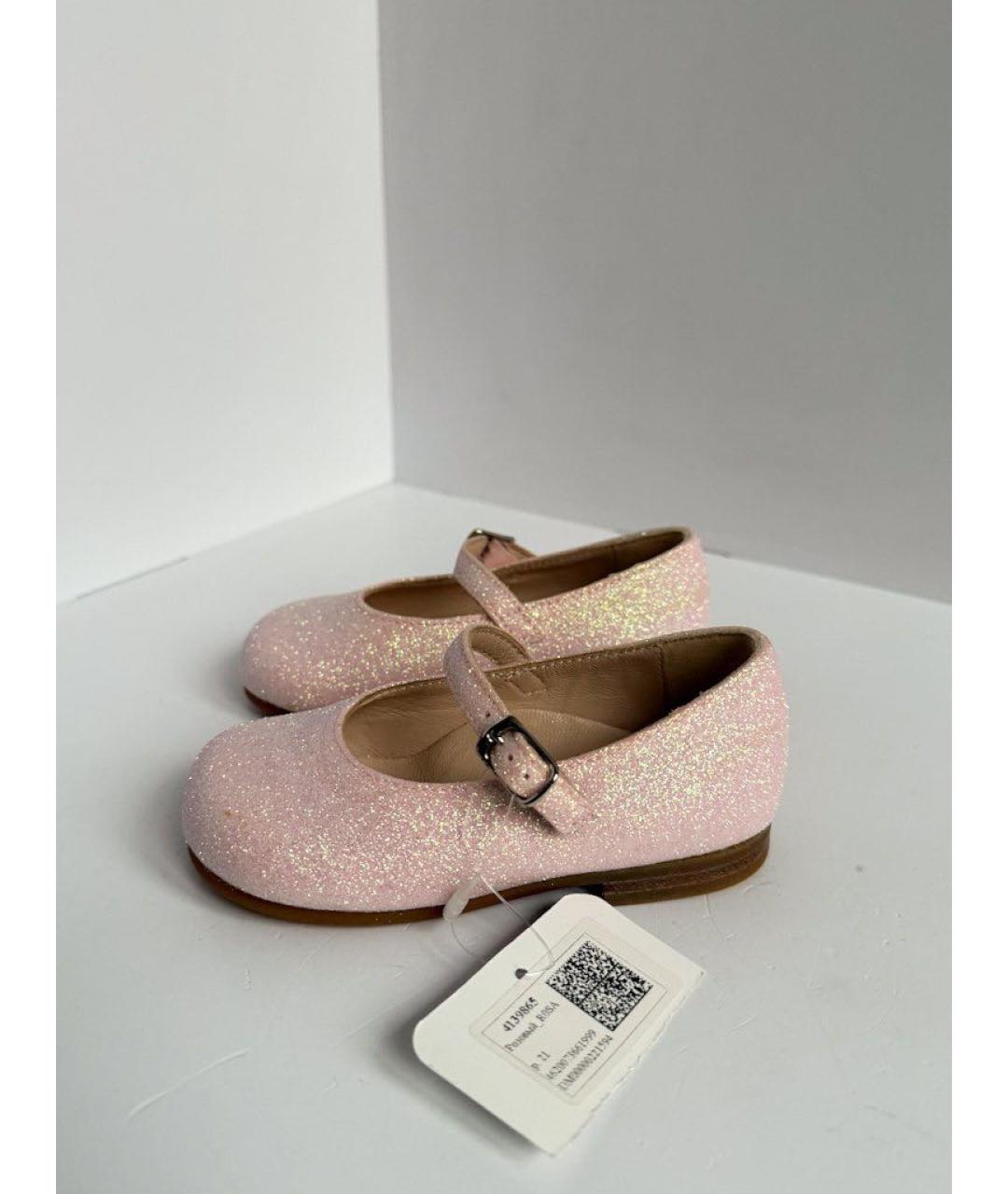 IL GUFO Розовые кожаные балетки и туфли, фото 5