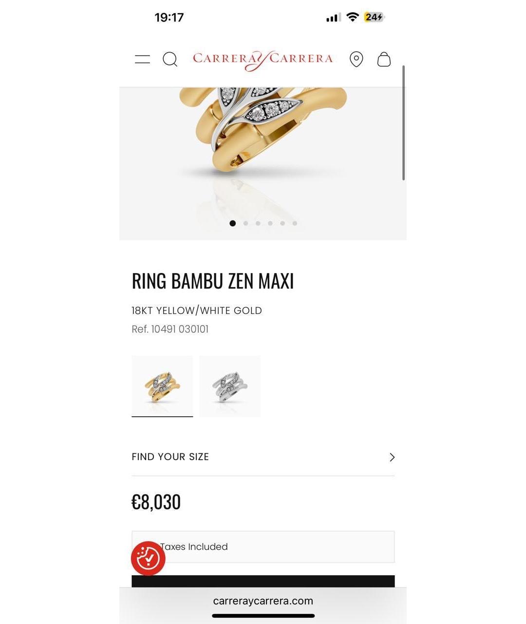 CARRERA Y CARRERA Золотое кольцо из желтого золота, фото 8