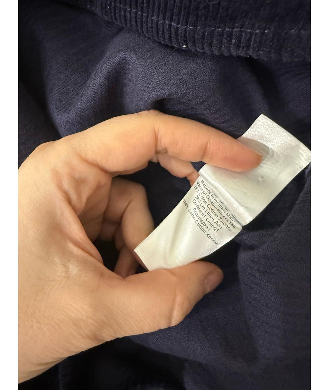 ISABEL MARANT ETOILE Темно-синяя хлопковая рубашка, фото 4