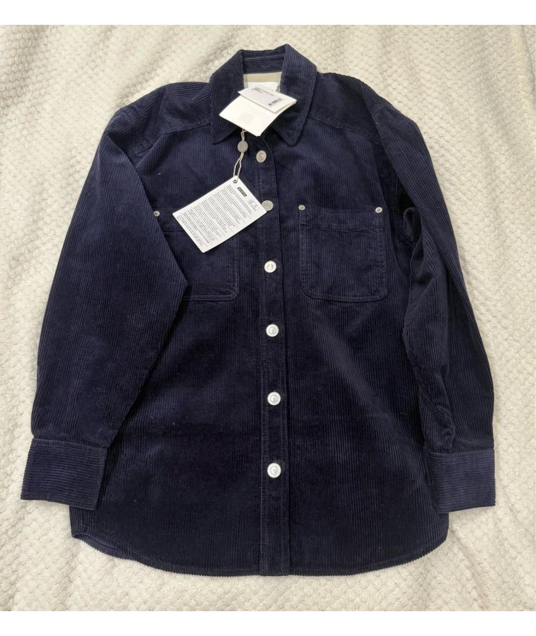 ISABEL MARANT ETOILE Темно-синяя хлопковая рубашка, фото 2