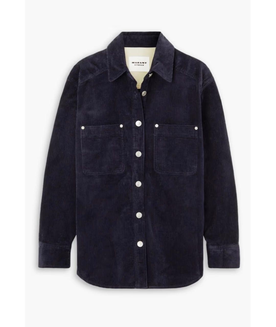 ISABEL MARANT ETOILE Темно-синяя хлопковая рубашка, фото 1