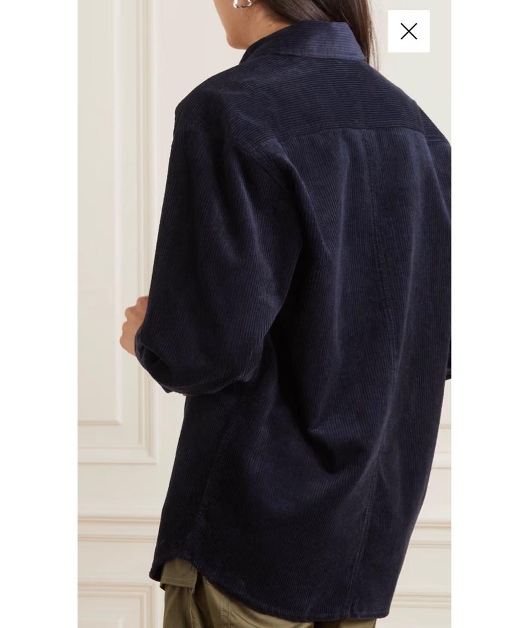 ISABEL MARANT ETOILE Темно-синяя хлопковая рубашка, фото 8