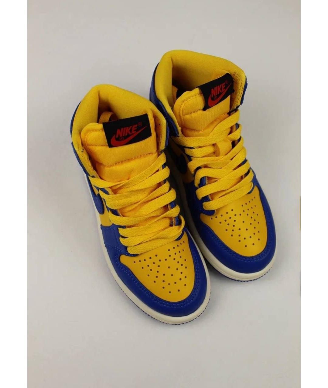 JORDAN Желтые кожаные кеды, фото 2