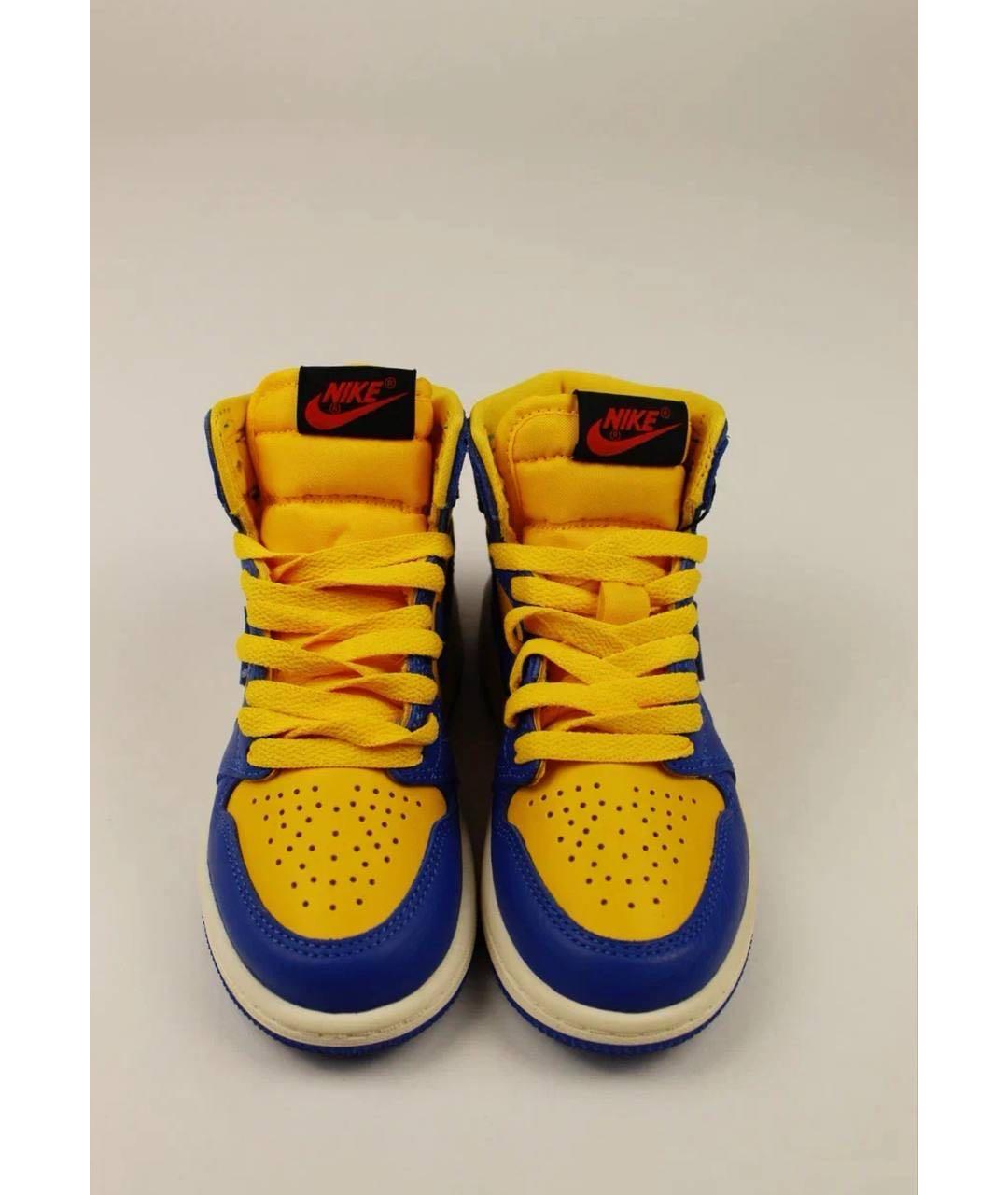 JORDAN Желтые кожаные кеды, фото 3