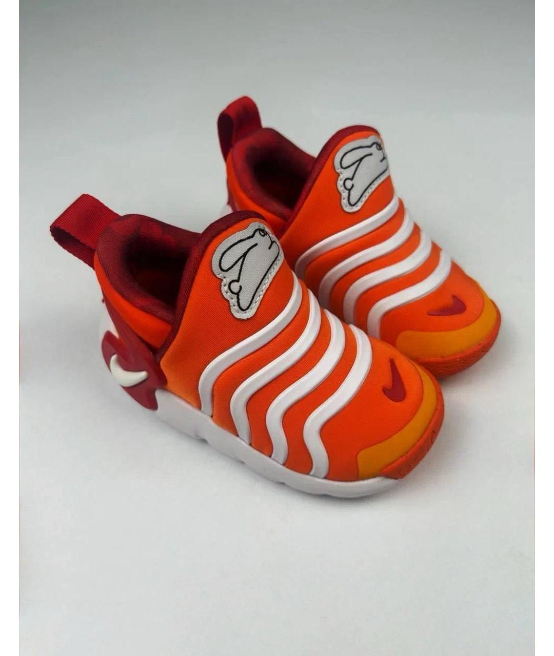 NIKE Оранжевое кожаные кеды, фото 2