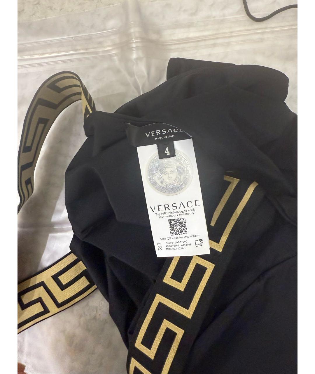 VERSACE Черный полиамидовый купальник, фото 5