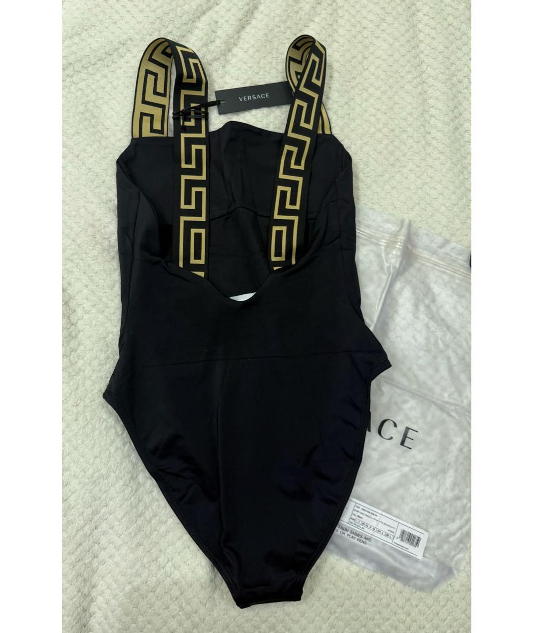 VERSACE Черный полиамидовый купальник, фото 4