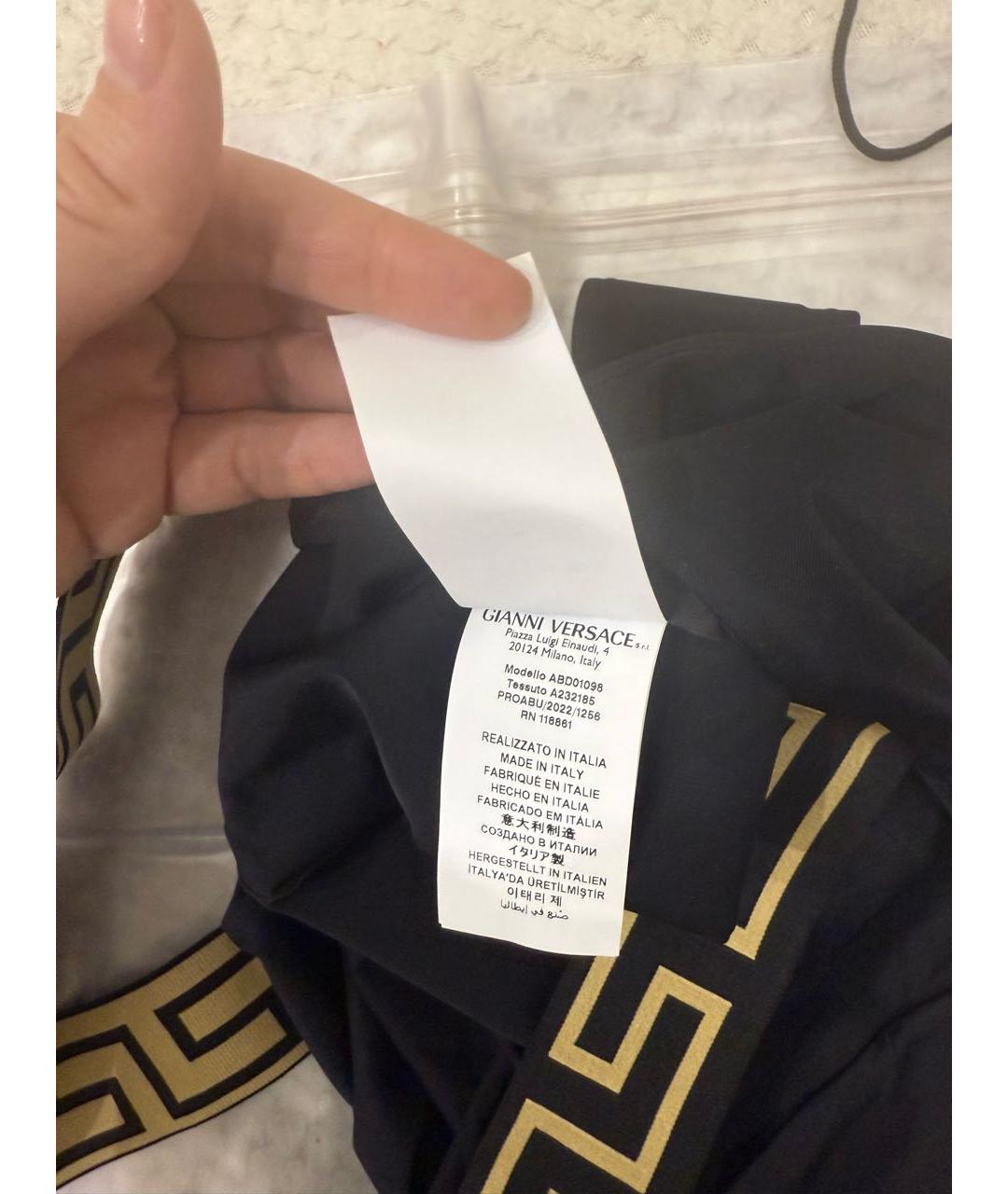 VERSACE Черный полиамидовый купальник, фото 6