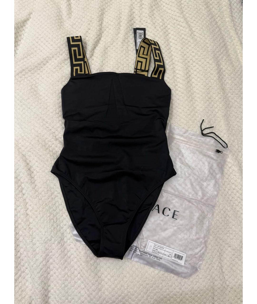 VERSACE Черный полиамидовый купальник, фото 2
