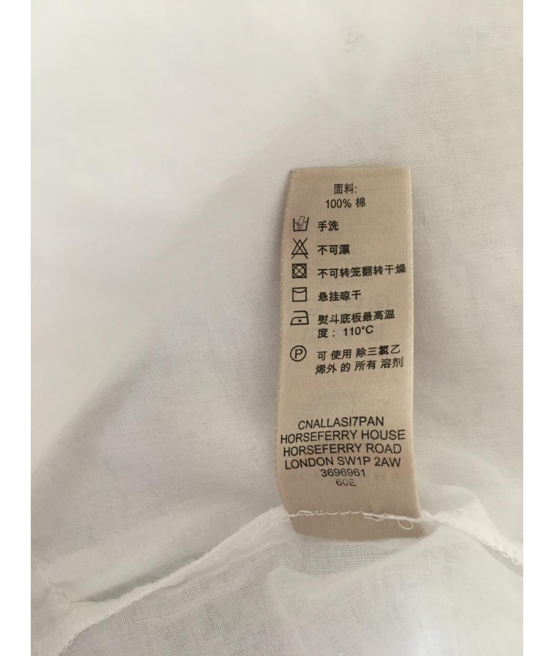 BURBERRY Белая хлопковая туника, фото 7