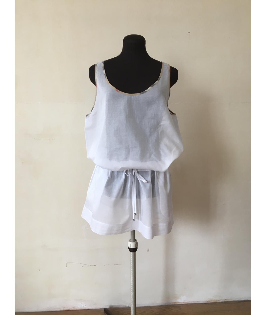 BURBERRY Белая хлопковая туника, фото 9