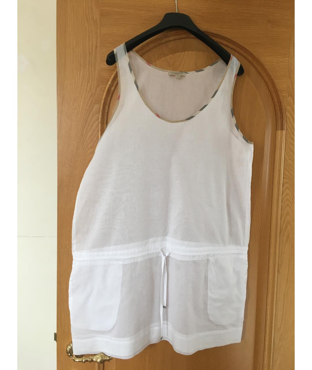 BURBERRY Белая хлопковая туника, фото 8