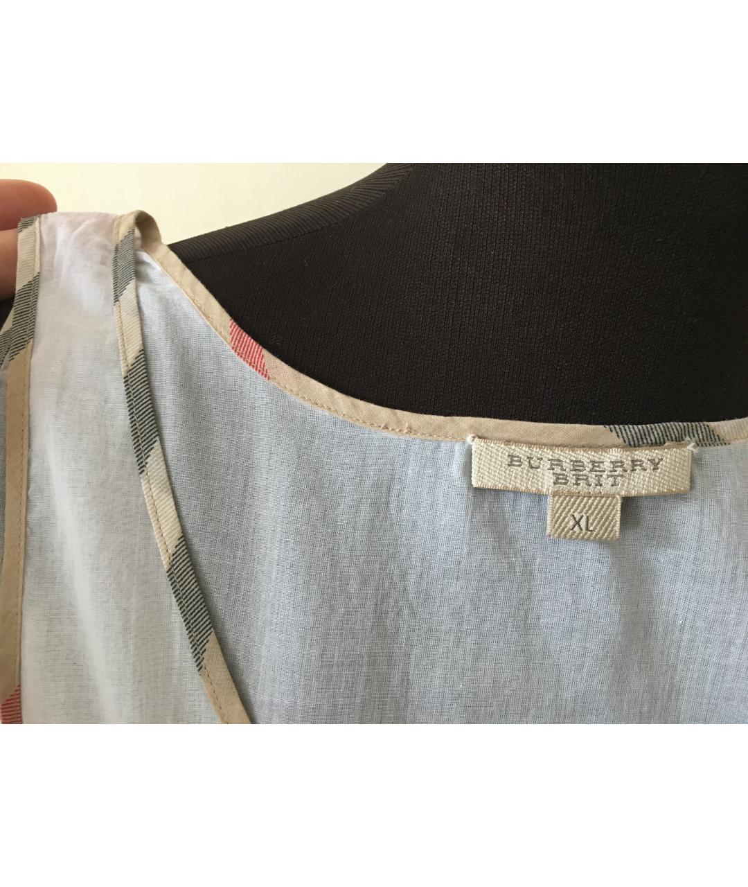 BURBERRY Белая хлопковая туника, фото 5