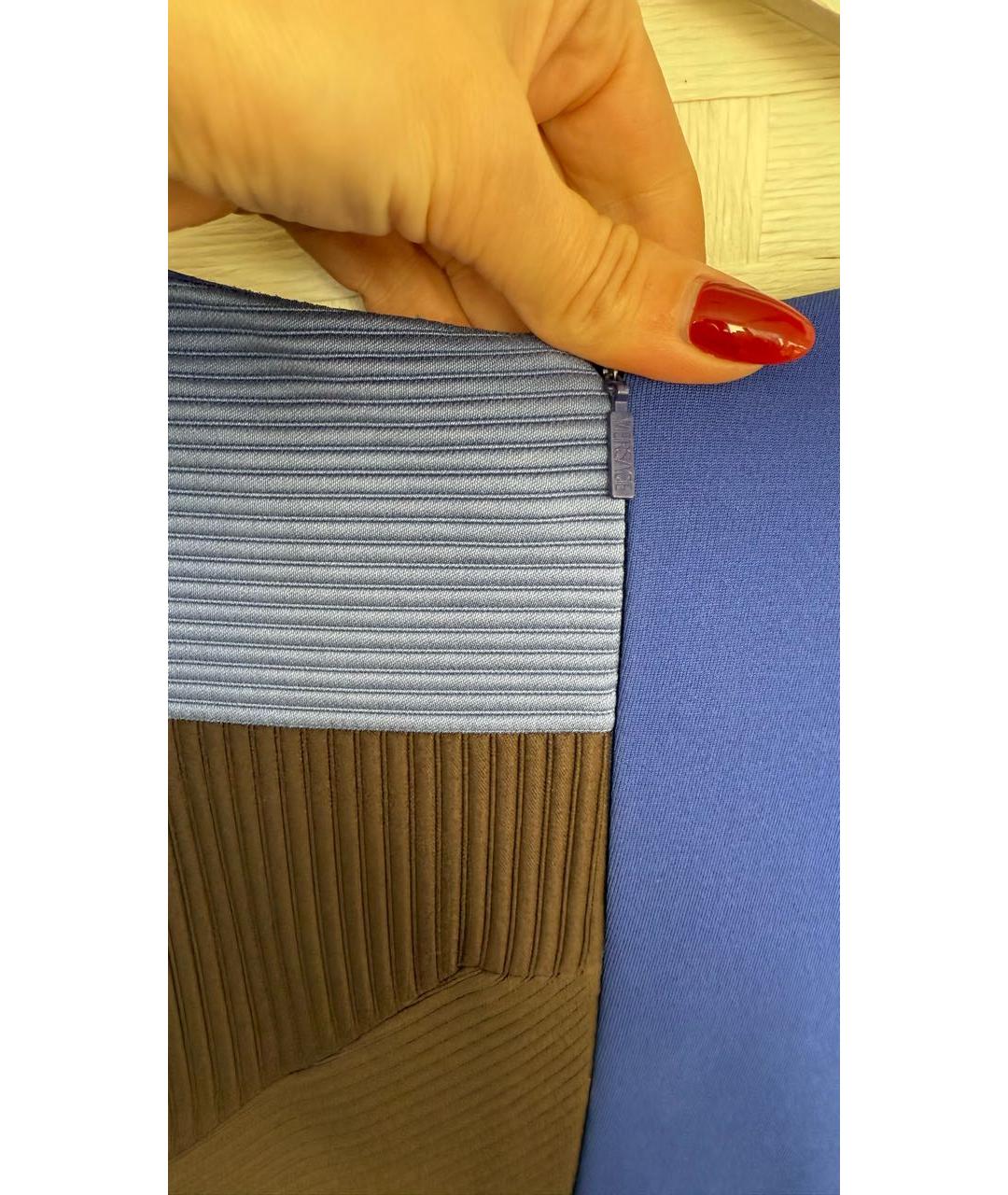 VERSACE Синее повседневное платье, фото 3