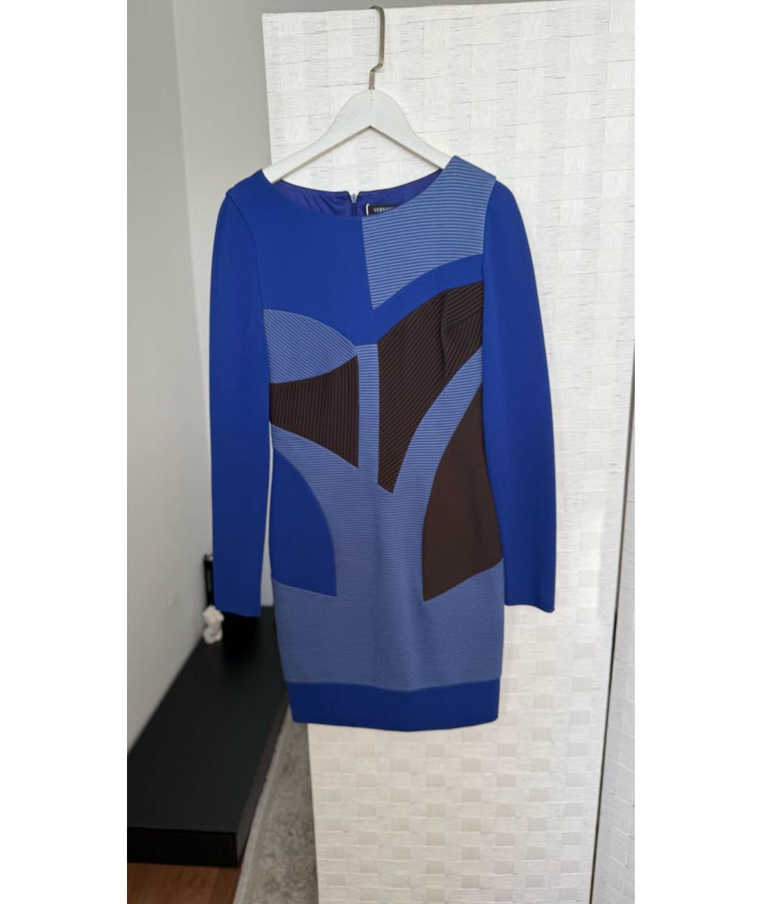 VERSACE Синее повседневное платье, фото 5