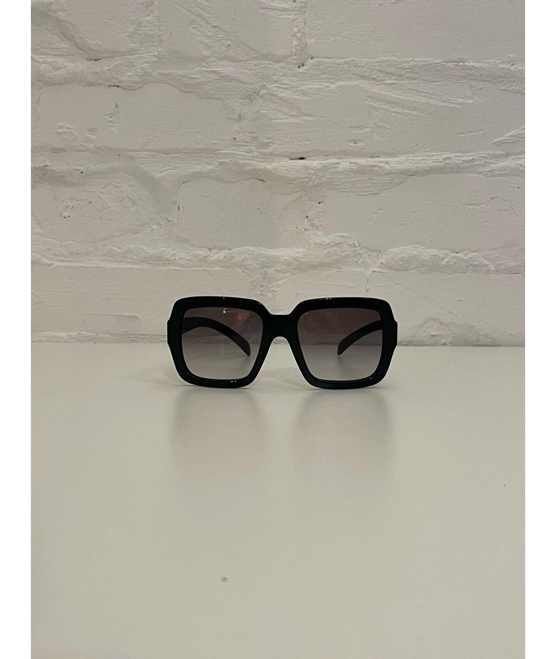 PRADA Черные пластиковые солнцезащитные очки, фото 8