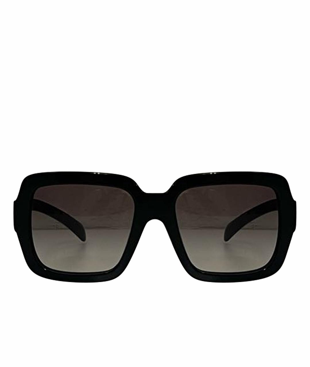 PRADA Черные пластиковые солнцезащитные очки, фото 1