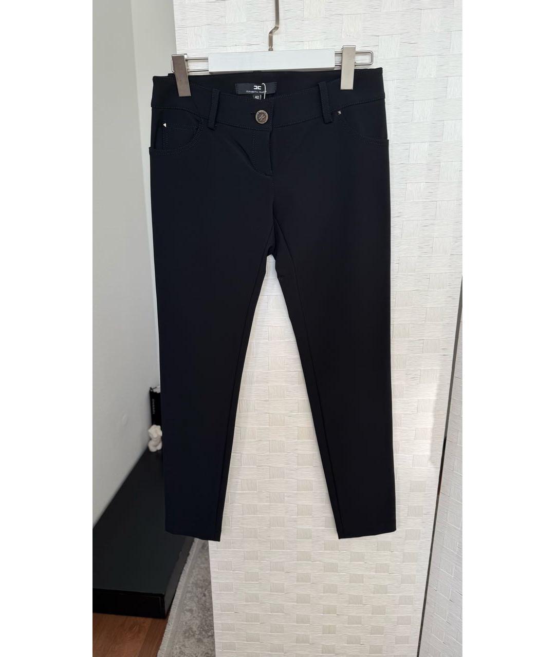 ELISABETTA FRANCHI Черные брюки узкие, фото 5