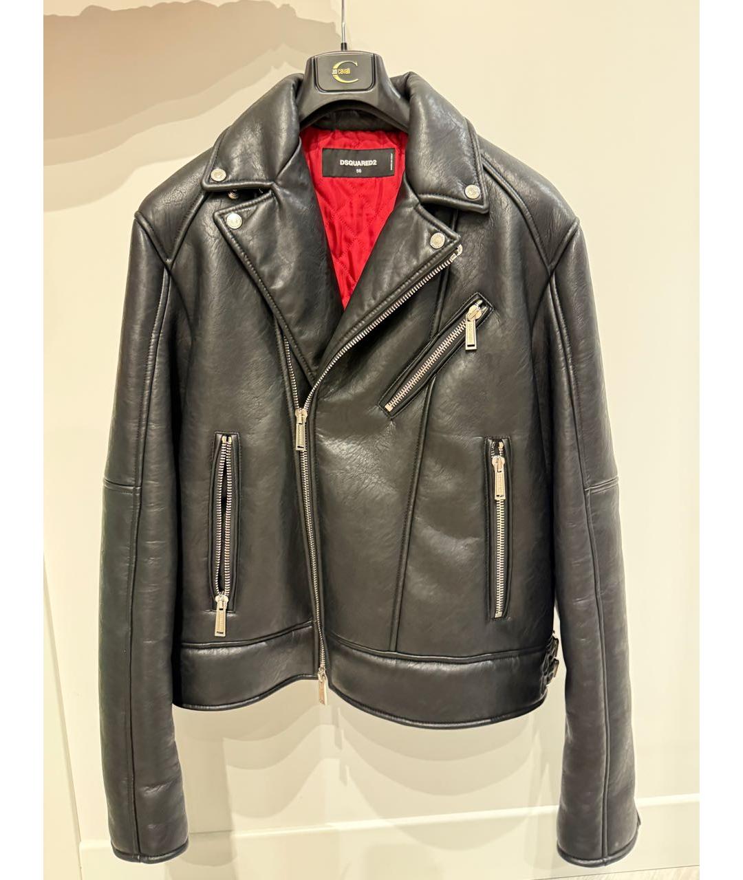 DSQUARED2 Черная полиуретановая куртка, фото 5