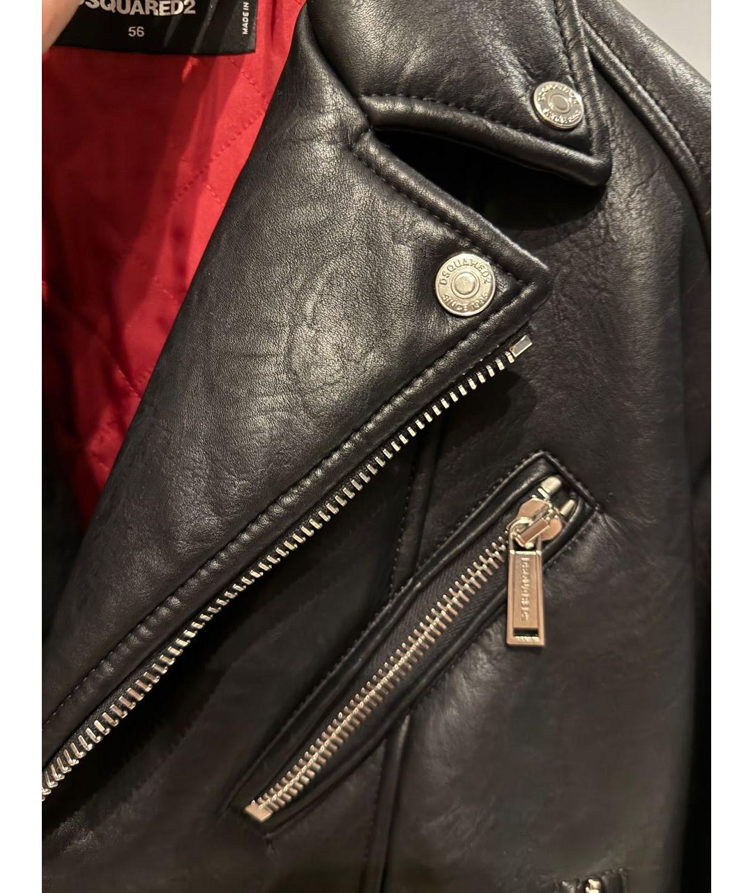 DSQUARED2 Черная полиуретановая куртка, фото 4