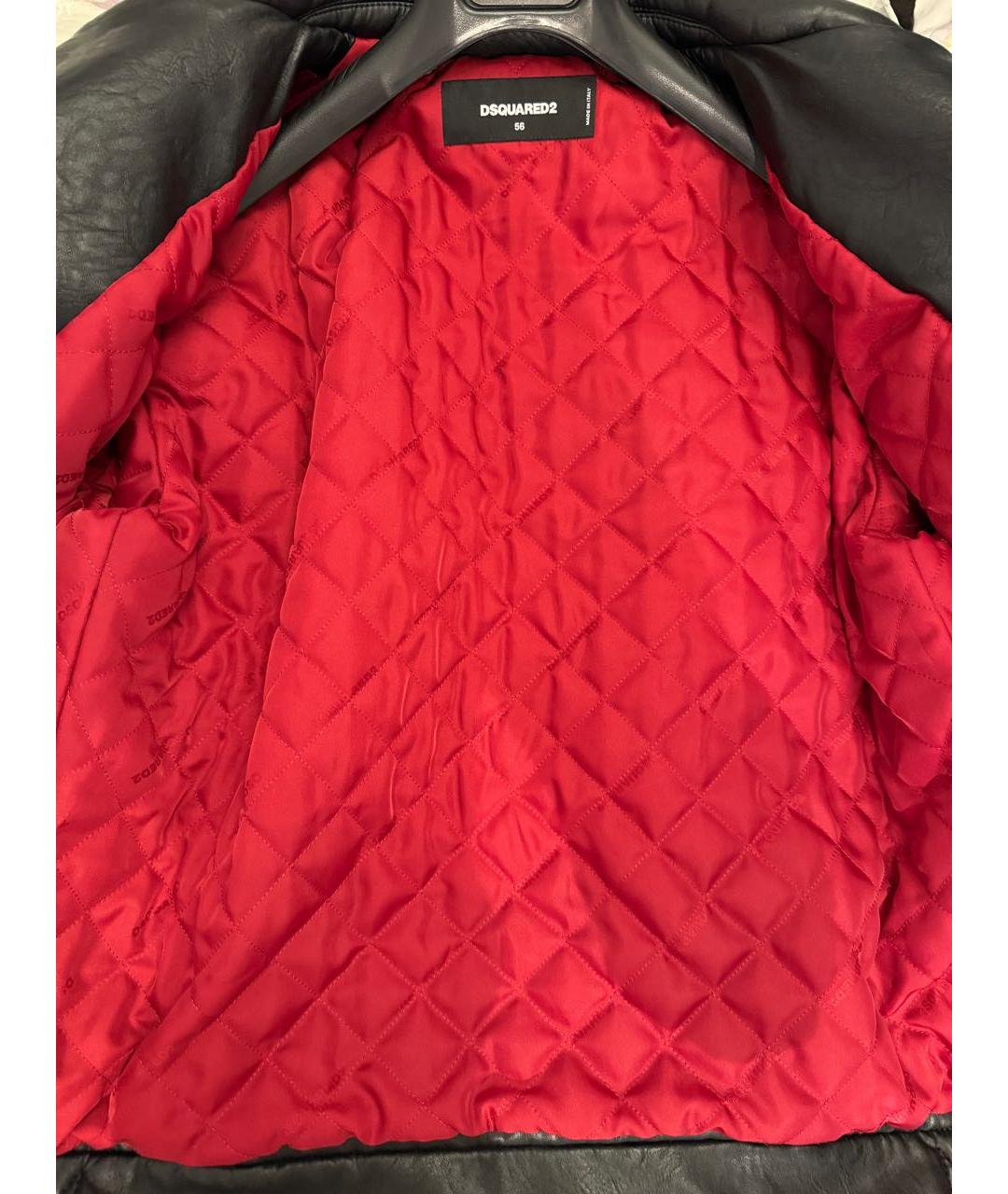 DSQUARED2 Черная полиуретановая куртка, фото 3