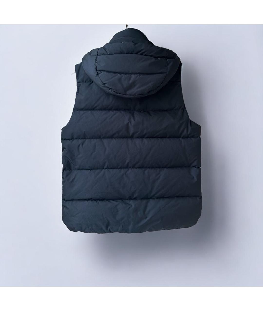 MOORER Темно-синий полиэстеровый жилет, фото 3