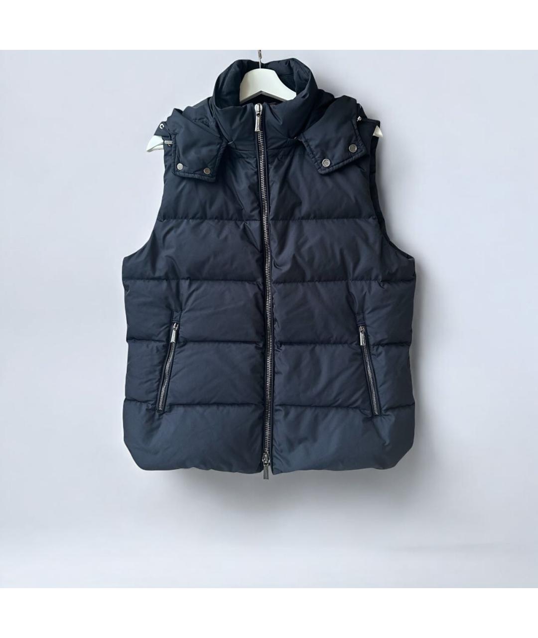 MOORER Темно-синий полиэстеровый жилет, фото 2