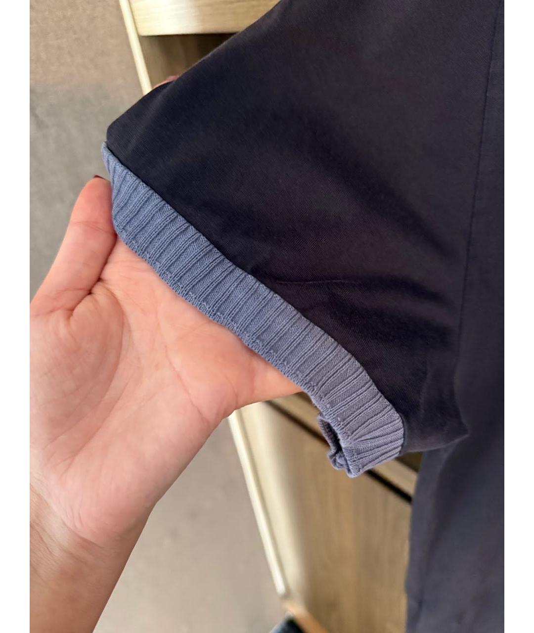 BOTTEGA VENETA Антрацитовая хлопковая футболка, фото 4