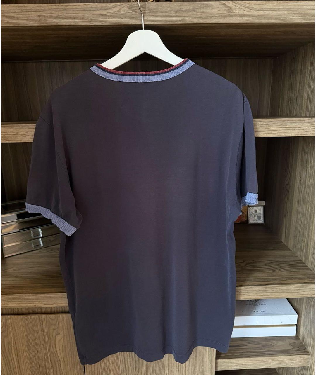 BOTTEGA VENETA Антрацитовая хлопковая футболка, фото 2