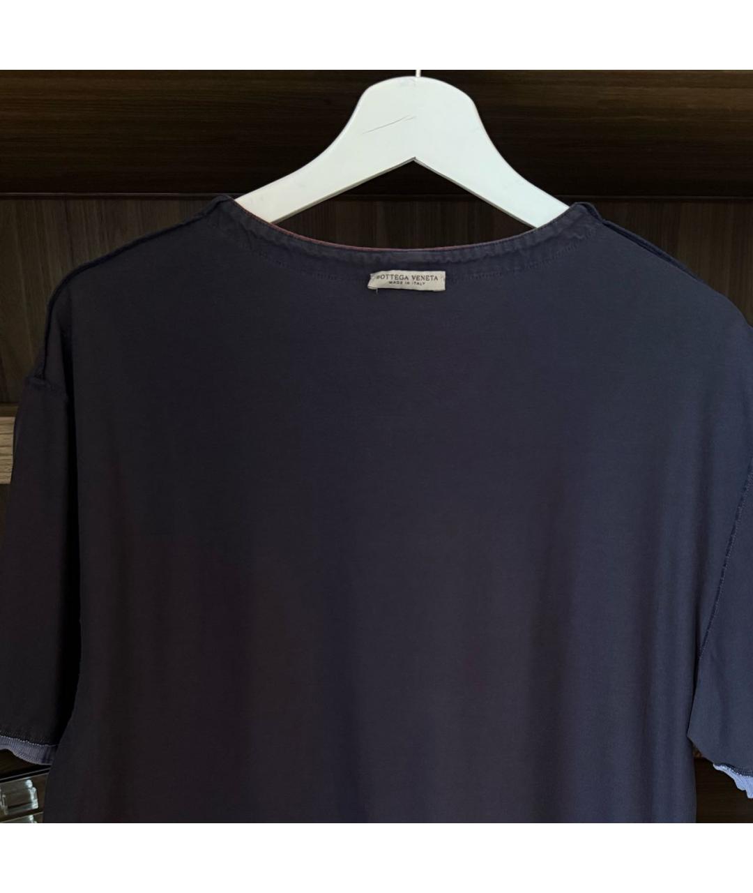BOTTEGA VENETA Антрацитовая хлопковая футболка, фото 3