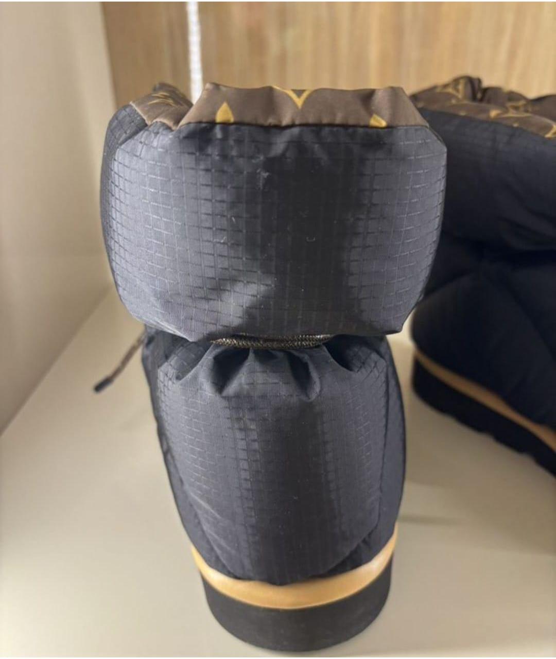 LOUIS VUITTON Черные текстильные полусапоги, фото 4